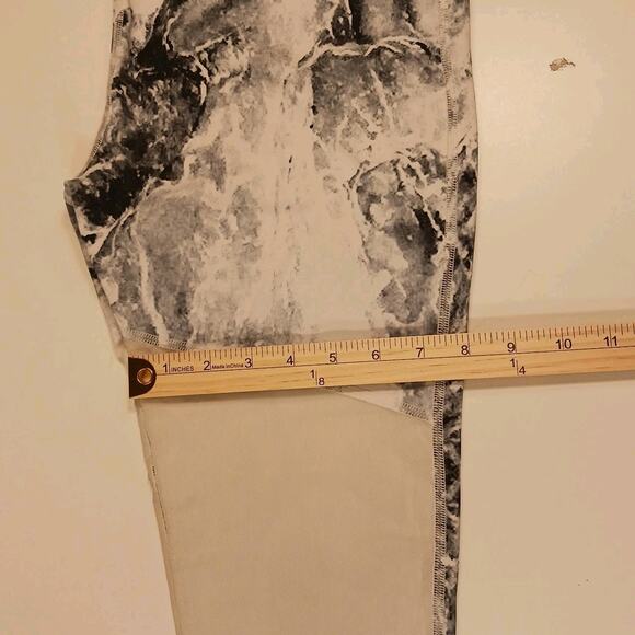 Varley Leggings Women's Small Var-Tech Black White Grey Marble Mesh Panels - Picture 10 of 13